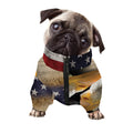 American Dream Of Liberty Print Dog Zip Up Jacket