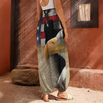 American Dream Of Liberty Print Harem Pants