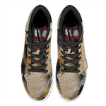 American Dream Of Liberty Print High Top Leather Sneakers