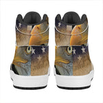 American Dream Of Liberty Print High Top Leather Sneakers