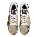 American Dream Of Liberty Print High Top Leather Sneakers