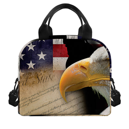 American Dream Of Liberty Print Insulated Lunch Bag