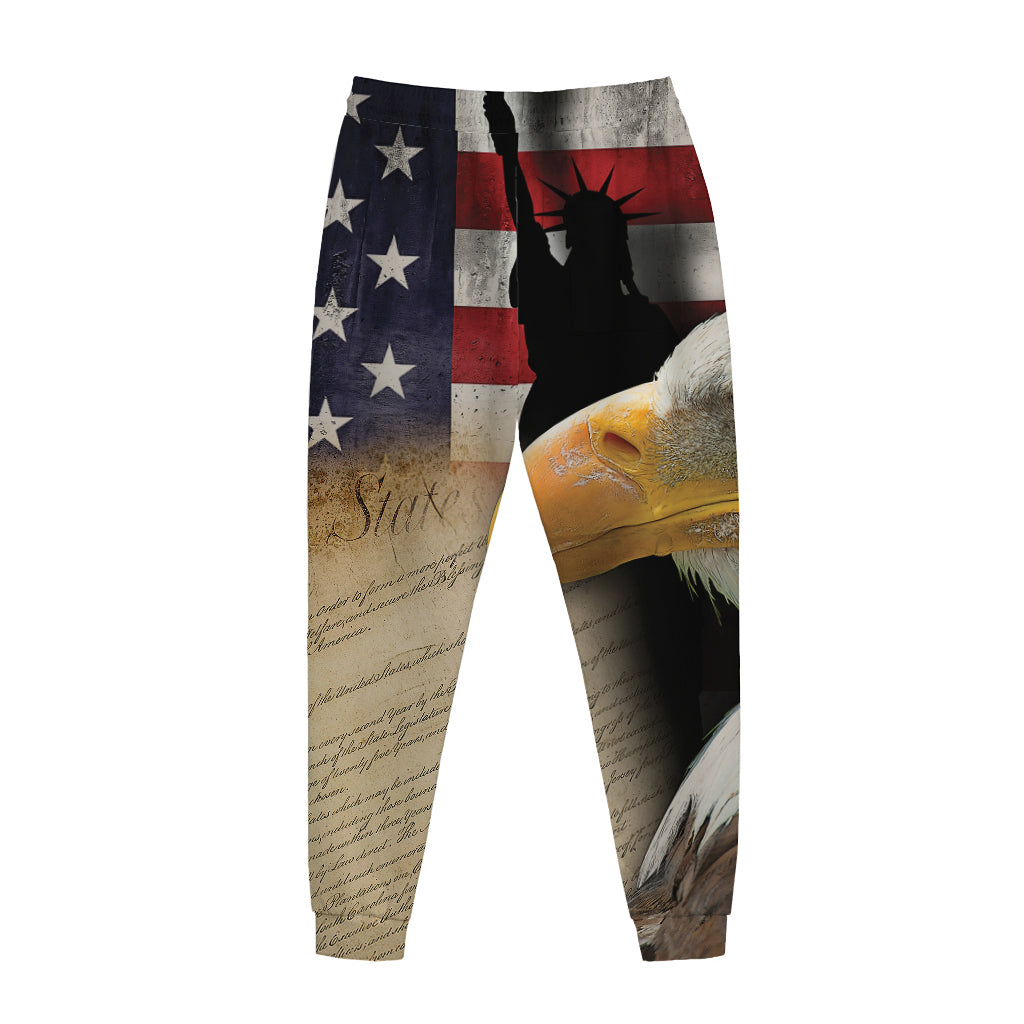 American Dream Of Liberty Print Jogger Pants
