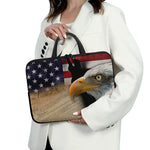 American Dream Of Liberty Print Laptop Sleeve With Handle
