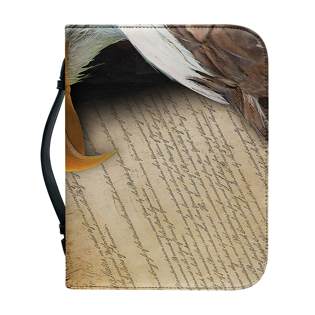 American Dream Of Liberty Print Leather Bible Cover