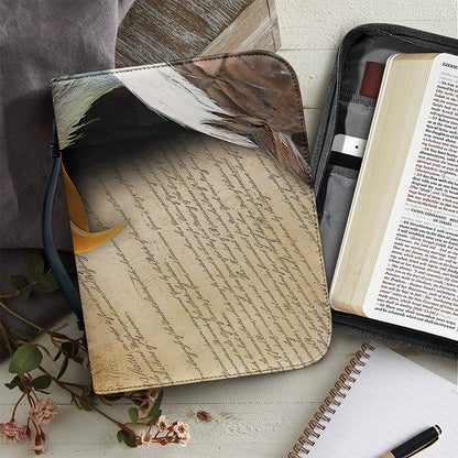 American Dream Of Liberty Print Leather Bible Cover