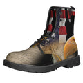 American Dream Of Liberty Print Lace-Up Boots