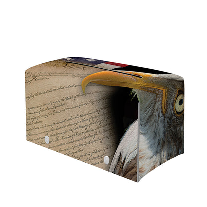 American Dream Of Liberty Print Leather Tissue Box Cover