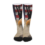 American Dream Of Liberty Print Long Socks