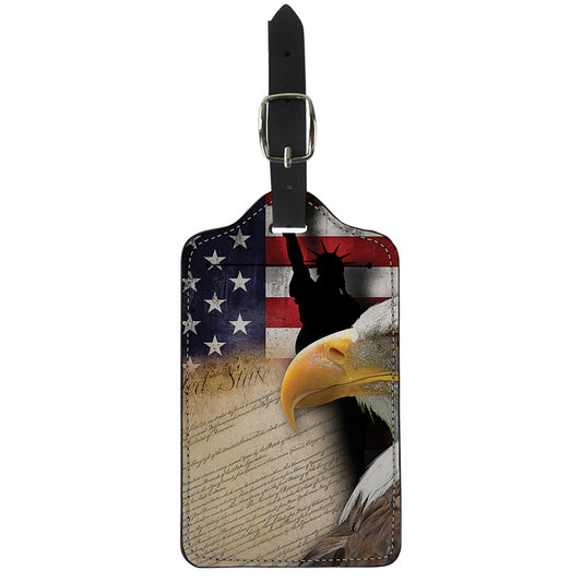 American Dream Of Liberty Print Luggage Tag