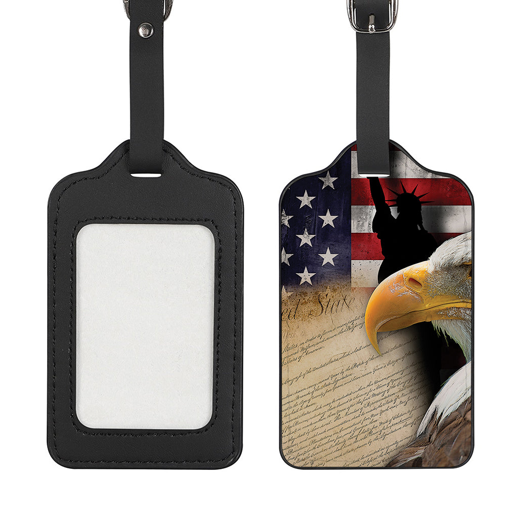 American Dream Of Liberty Print Luggage Tag