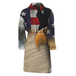 American Dream Of Liberty Print Men's Bathrobe