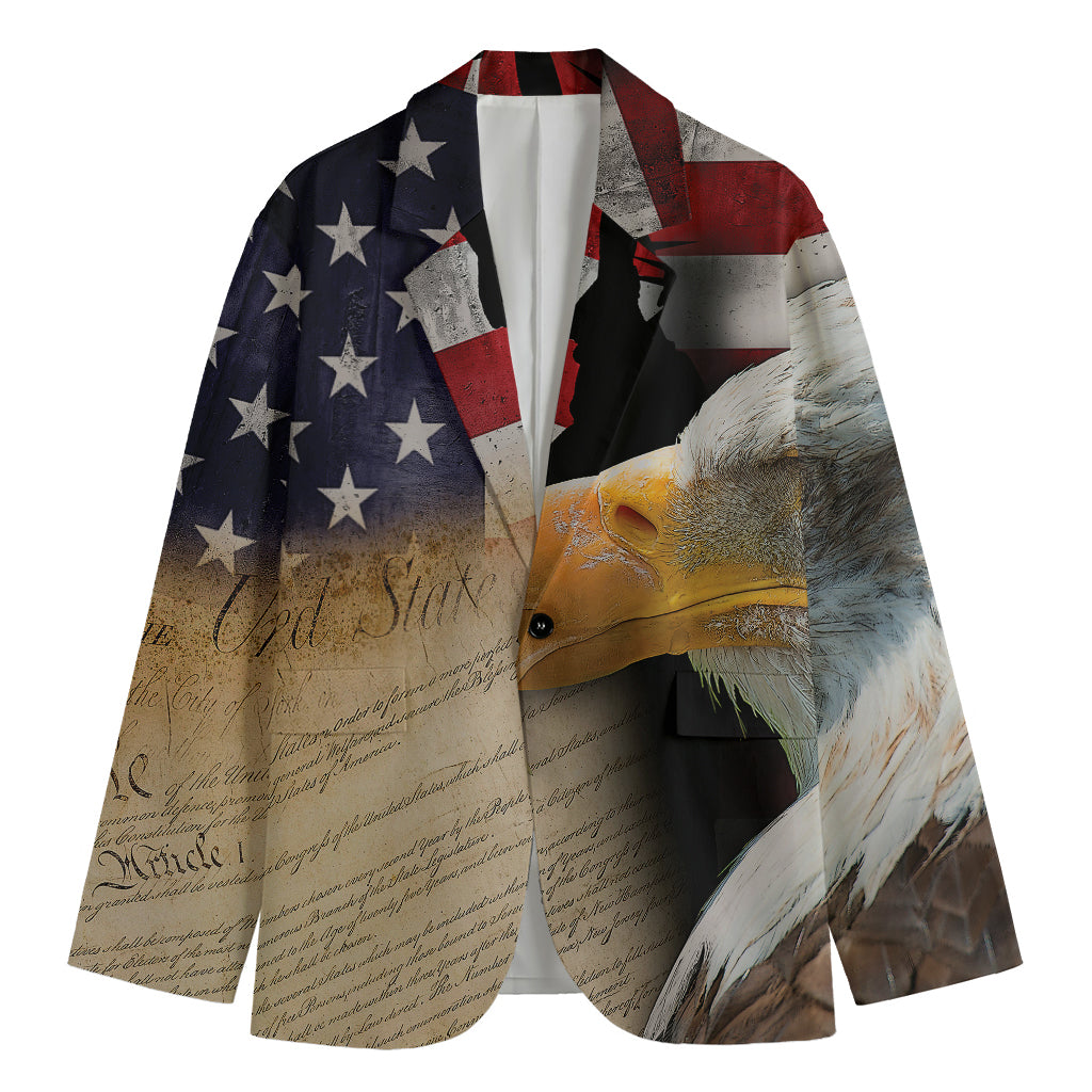 American Dream Of Liberty Print Men's Blazer