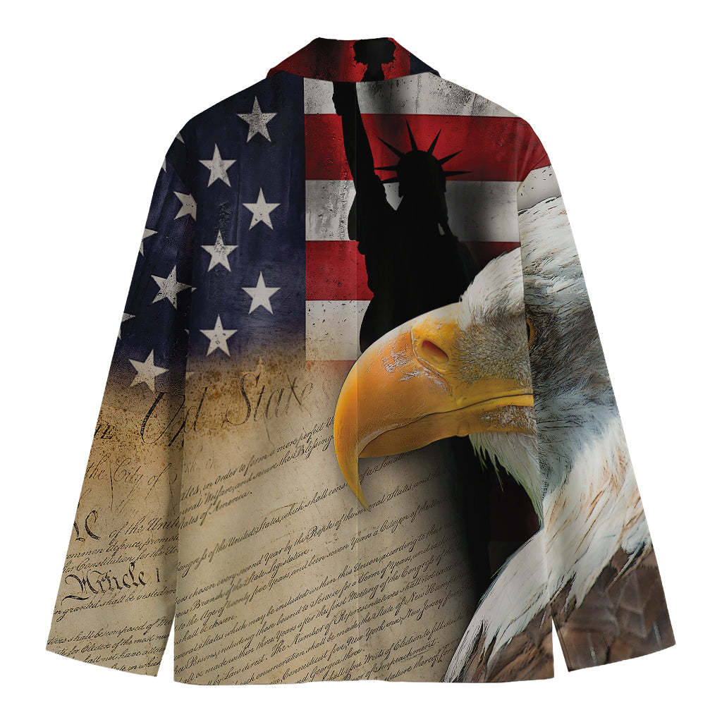 American Dream Of Liberty Print Men's Blazer