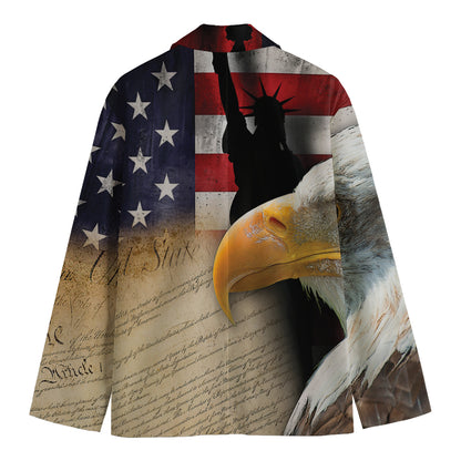 American Dream Of Liberty Print Men's Blazer
