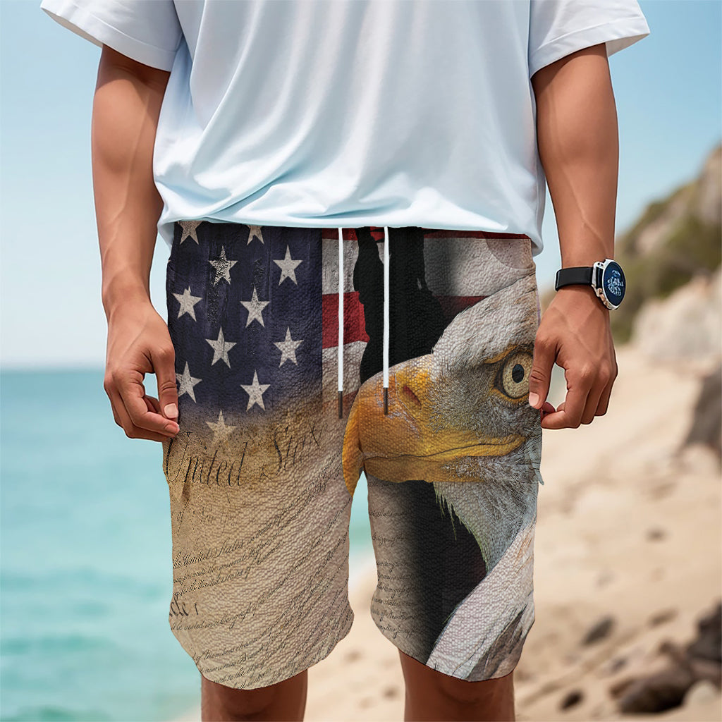 American Dream Of Liberty Print Men's Cargo Shorts