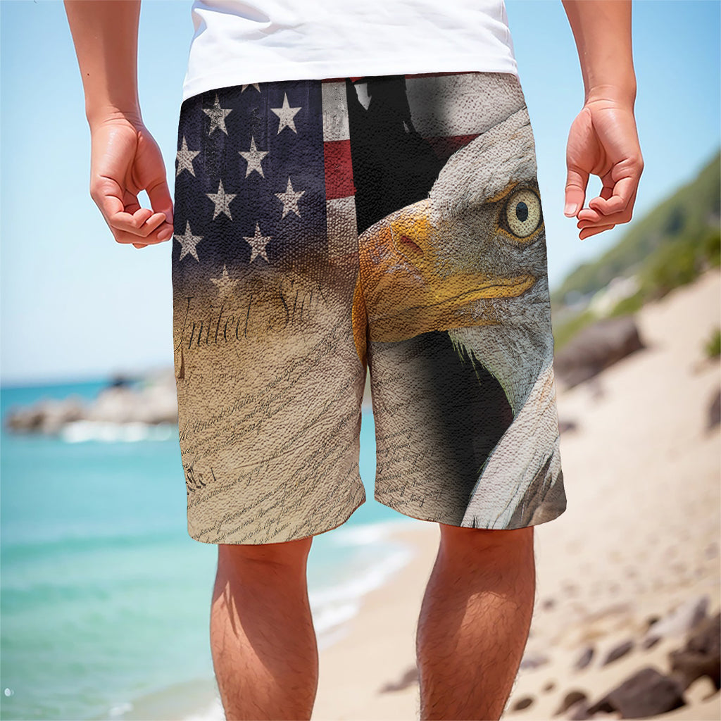 American Dream Of Liberty Print Men's Cargo Shorts