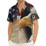 American Dream Of Liberty Print Men's Deep V-Neck Shirt