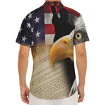 American Dream Of Liberty Print Men's Deep V-Neck Shirt