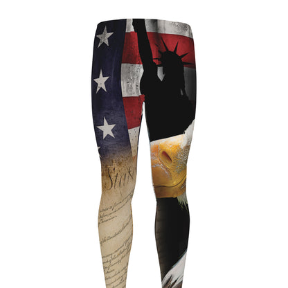 American Dream Of Liberty Print Men's leggings