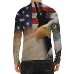 American Dream Of Liberty Print Men's Long Sleeve Rash Guard
