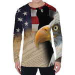 American Dream Of Liberty Print Men's Long Sleeve T-Shirt