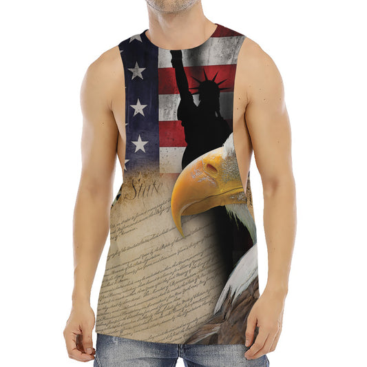 American Dream Of Liberty Print Men's Muscle Tank Top