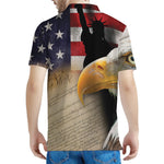 American Dream Of Liberty Print Men's Polo Shirt