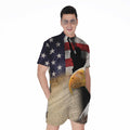 American Dream Of Liberty Print Men's Romper