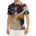American Dream Of Liberty Print Men's Short Sleeve Rash Guard