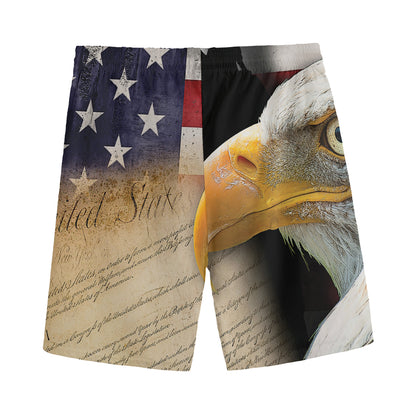 American Dream Of Liberty Print Men's Sports Shorts