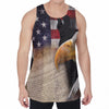 American Dream Of Liberty Print Men's Velvet Tank Top