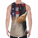 American Dream Of Liberty Print Men's Velvet Tank Top