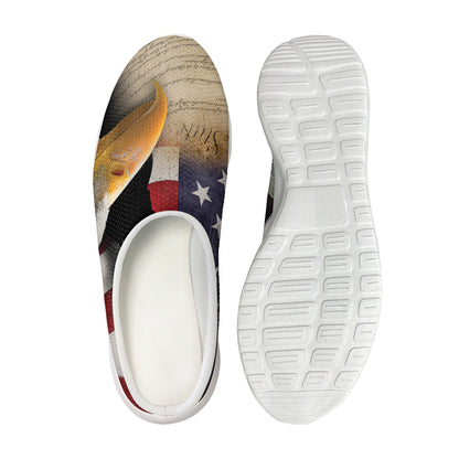 American Dream Of Liberty Print Mesh Casual Shoes