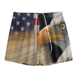 American Dream Of Liberty Print Mesh Shorts