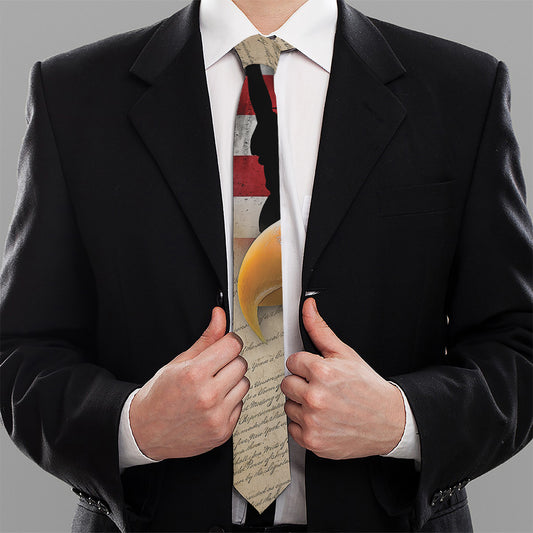 American Dream Of Liberty Print Necktie