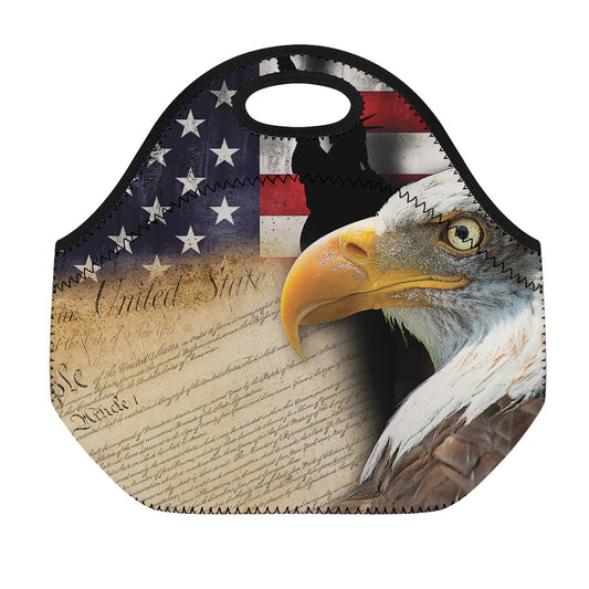 American Dream Of Liberty Print Neoprene Lunch Bag