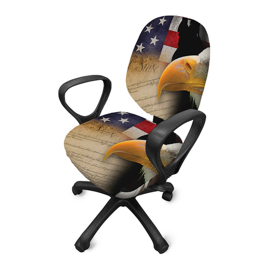 American Dream Of Liberty Print Office Chair Cover