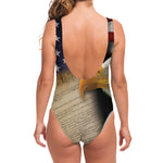 American Dream Of Liberty Print One Piece Swimsuit