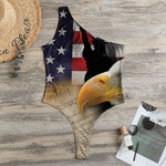 American Dream Of Liberty Print One Shoulder Bodysuit