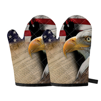 American Dream Of Liberty Print Oven Mitts