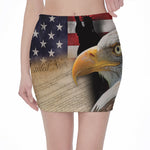 American Dream Of Liberty Print Pencil Mini Skirt