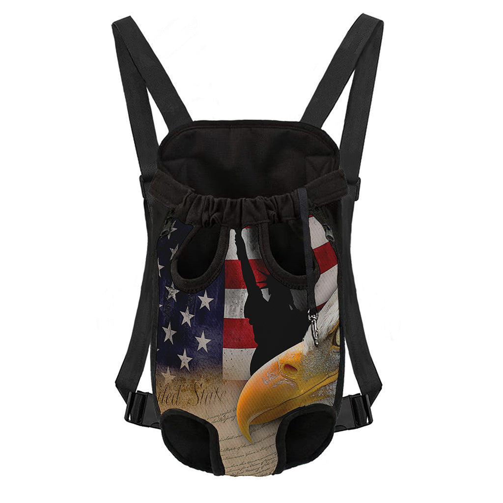 American Dream Of Liberty Print Pet Carrier Backpack