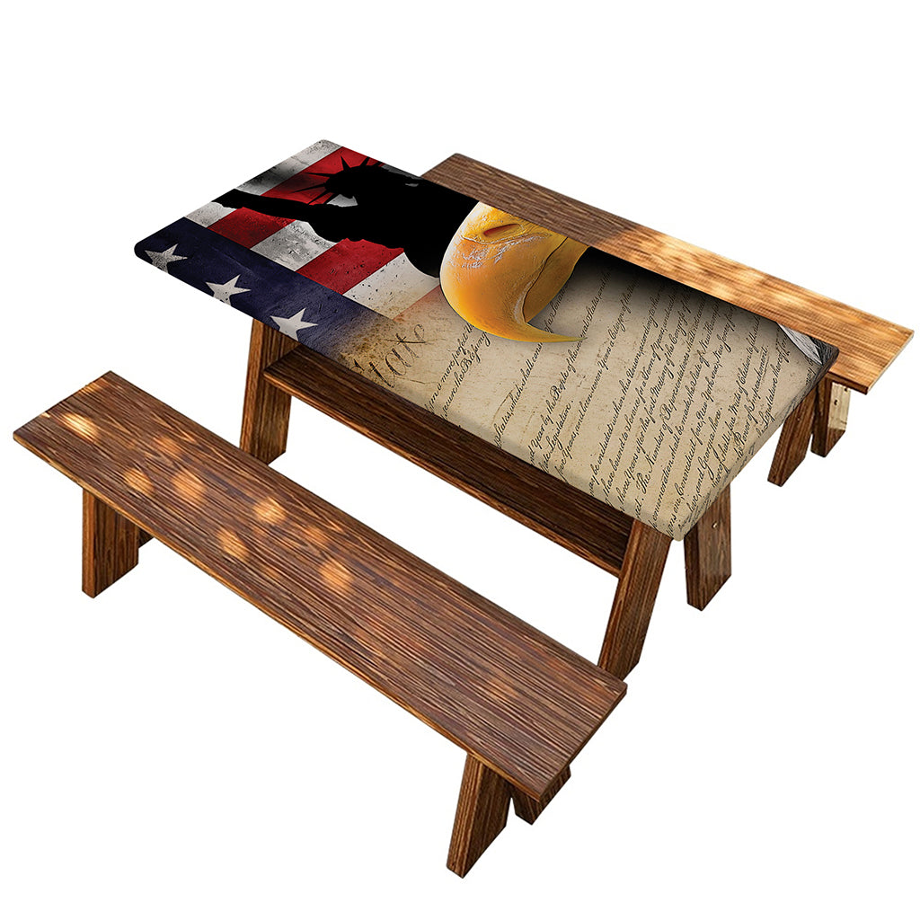 American Dream Of Liberty Print Picnic Table Cover