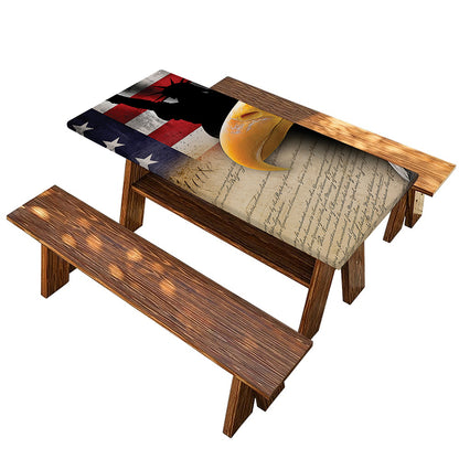 American Dream Of Liberty Print Picnic Table Cover