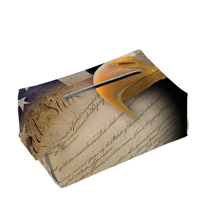 American Dream Of Liberty Print Rectangle Tissue Box Cover