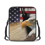 American Dream Of Liberty Print Rectangular Crossbody Bag