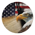 American Dream Of Liberty Print Round Blanket