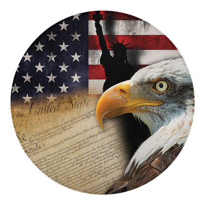 American Dream Of Liberty Print Round Blanket