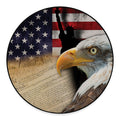 American Dream Of Liberty Print Round Floor Mat